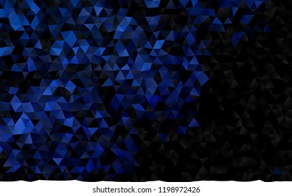 Dark BLUE vector blurry triangle template. Modern geometrical abstract illustration with gradient. Triangular pattern for your business design.