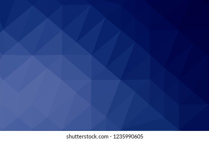 Dark BLUE vector blurry triangle pattern. Colorful abstract illustration with gradient. Template for your brand book.
