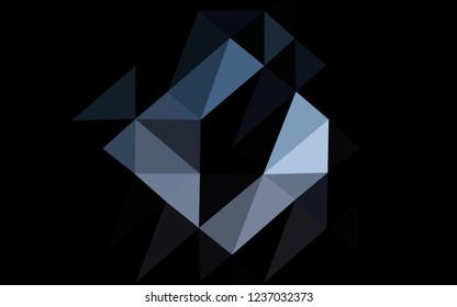 Dark BLUE vector blurry triangle pattern. Shining illustration, which consist of triangles. New texture for your design.