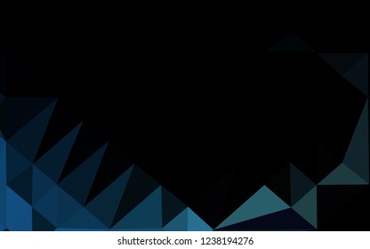 Dark BLUE vector blurry triangle texture. Geometric illustration in Origami style with gradient. Template for a cell phone background.