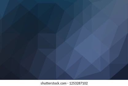 Dark BLUE vector blurry triangle pattern. Shining illustration, which consist of triangles. Elegant pattern for a brand book.