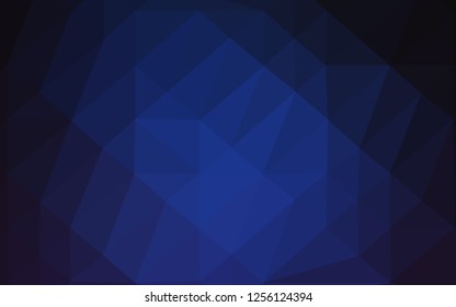 Dark BLUE vector blurry triangle texture. Glitter abstract illustration with an elegant design. Brand new design for your business.