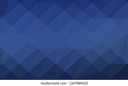 Dark BLUE vector blurry triangle texture. Colorful illustration in abstract style with gradient. The best triangular design for your business.
