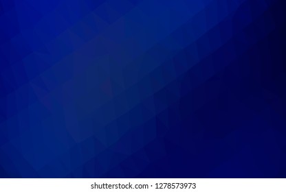Dark BLUE vector blurry triangle texture. Shining colored illustration in a Brand new style. Textured pattern for background.