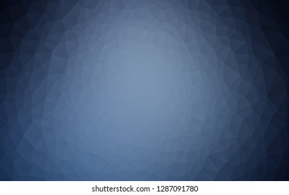 Dark BLUE vector blurry triangle pattern. Geometric illustration in Origami style with gradient. Elegant pattern for a brand book.