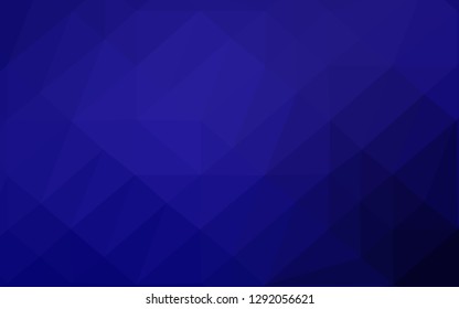 Dark BLUE vector blurry triangle pattern. Shining illustration, which consist of triangles. New texture for your design.