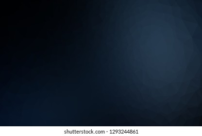 Dark BLUE vector blurry triangle template. A sample with polygonal shapes. Brand new style for your business design.