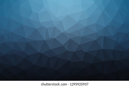 Dark BLUE vector blurry triangle template. A completely new color illustration in a vague style. New texture for your design.