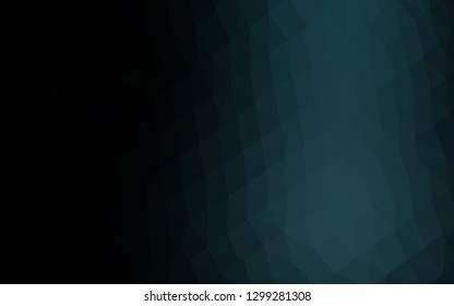 Dark BLUE vector blurry triangle pattern. Creative illustration in halftone style with gradient. Brand new style for your business design.