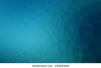 Dark BLUE vector blurry triangle texture. Creative illustration in halftone style with gradient. Completely new design for your business.