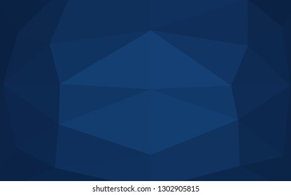 Dark BLUE vector blurry triangle pattern. Colorful illustration in abstract style with gradient. Polygonal design for your web site.