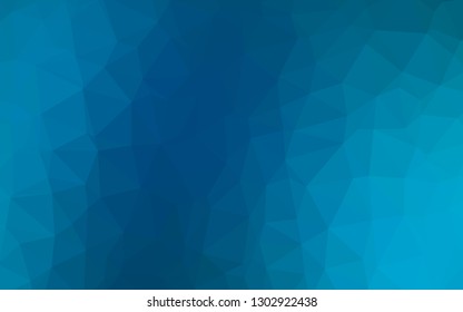 Dark BLUE vector blurry triangle pattern. Creative illustration in halftone style with gradient. Completely new template for your business design.