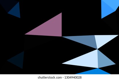 Dark BLUE vector blurry triangle template. An elegant bright illustration with gradient. Completely new design for your business.