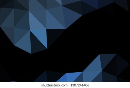 Dark BLUE vector blurry triangle texture. Colorful illustration in abstract style with gradient. Triangular pattern for your business design.