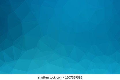 Dark BLUE vector blurry triangle pattern. Triangular geometric sample with gradient.  Template for a cell phone background.