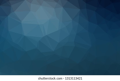 Dark BLUE vector blurry triangle template. Geometric illustration in Origami style with gradient. The best triangular design for your business.