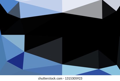 Dark BLUE vector blurry triangle template. A completely new color illustration in a vague style. Brand new design for your business.