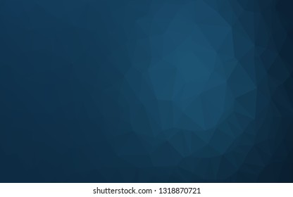 Dark BLUE vector blurry triangle pattern. A vague abstract illustration with gradient. Completely new design for your business.