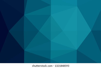 Dark BLUE vector blurry triangle texture. Geometric illustration in Origami style with gradient. Brand new style for your business design.