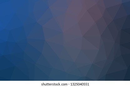 Dark BLUE vector blurry triangle texture. Geometric illustration in Origami style with gradient. Triangular pattern for your business design.