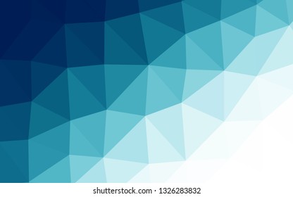 Dark BLUE vector blurry triangle template. A sample with polygonal shapes. Textured pattern for background.