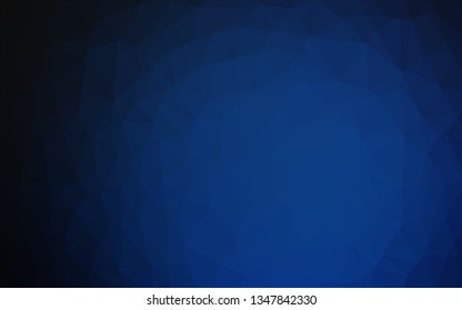 Dark BLUE vector blurry triangle pattern. Glitter abstract illustration with an elegant design. Polygonal design for your web site.