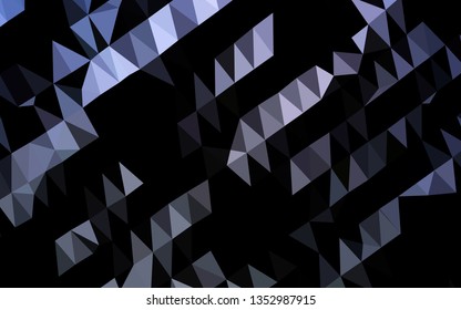 Dark BLUE vector blurry triangle pattern. A completely new color illustration in a vague style. Textured pattern for background.
