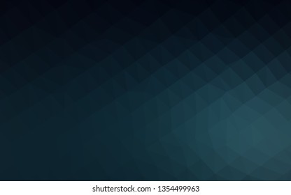 Dark BLUE vector blurry triangle template. Geometric illustration in Origami style with gradient. Template for your brand book.