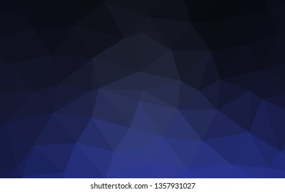 Dark BLUE vector blurry triangle texture. Colorful abstract illustration with gradient. The best triangular design for your business.