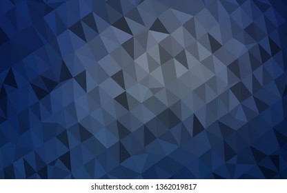 Dark BLUE vector blurry triangle pattern. A vague abstract illustration with gradient. Template for a cell phone background.