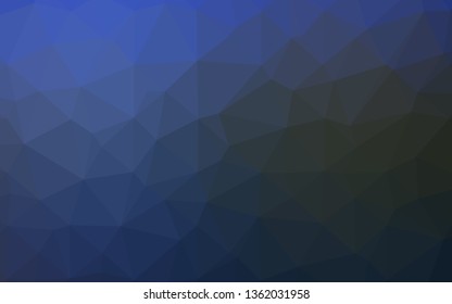 Dark BLUE vector blurry triangle template. A sample with polygonal shapes. Elegant pattern for a brand book.