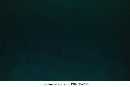 Dark BLUE vector blurry triangle template. Triangular geometric sample with gradient.  Template for a cell phone background.