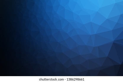 Dark BLUE vector blurry triangle texture. Colorful illustration in abstract style with gradient. The best triangular design for your business.