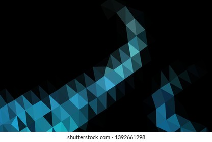 Dark BLUE vector blurry triangle template. Creative illustration in halftone style with gradient. Brand new design for your business.