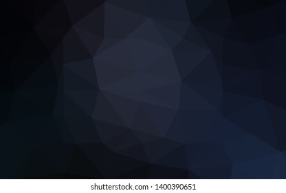 Dark BLUE vector blurry triangle template. Shining illustration, which consist of triangles. New texture for your design.