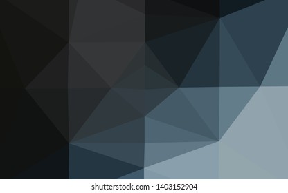 Dark BLUE vector blurry triangle pattern. Colorful illustration in Origami style with gradient.  Completely new template for your business design.