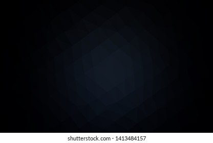 Dark BLUE vector blurry triangle texture. Geometric illustration in Origami style with gradient. Textured pattern for background.