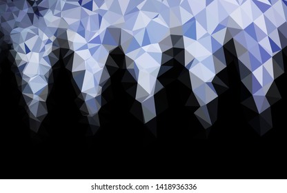 Dark BLUE vector blurry triangle texture. A sample with polygonal shapes. New texture for your design.