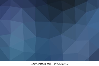 Dark BLUE vector blurry triangle pattern. A vague abstract illustration with gradient. Brand new style for your business design.