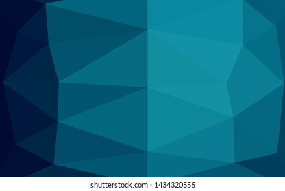 Dark BLUE vector blurry triangle template. Geometric illustration in Origami style with gradient. Brand new style for your business design.