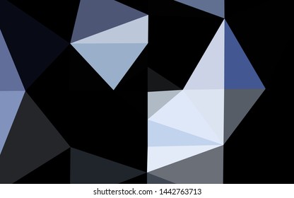 Dark BLUE vector blurry triangle texture. Shining colored illustration in a Brand new style. Polygonal design for your web site.