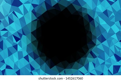 Dark BLUE vector blurry triangle template. Brand new colorful illustration in with gradient. Brand new style for your business design.