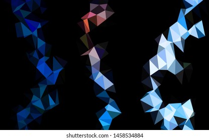 Dark BLUE vector blurry triangle pattern. Colorful illustration in abstract style with gradient. Elegant pattern for a brand book.