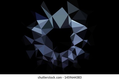 Dark BLUE vector blurry triangle template. Colorful illustration in Origami style with gradient.  Completely new design for your business.