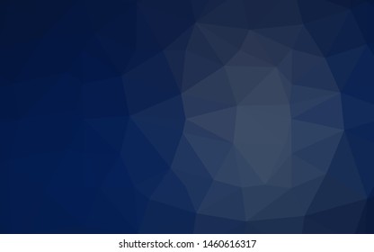 Dark BLUE vector blurry triangle pattern. Modern geometrical abstract illustration with gradient. Polygonal design for your web site.
