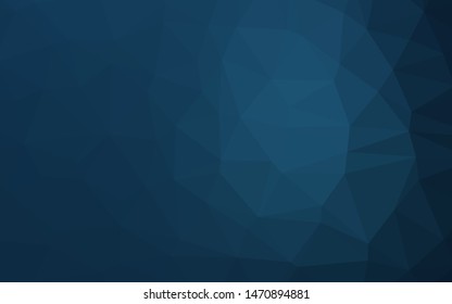 Dark BLUE vector blurry triangle texture. Triangular geometric sample with gradient.  Polygonal design for your web site.