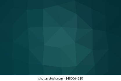 Dark BLUE vector blurry triangle pattern. Geometric illustration in Origami style with gradient. Brand new style for your business design.