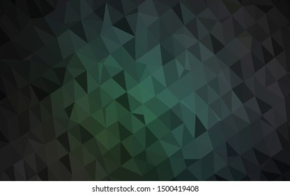 Dark BLUE vector blurry triangle texture. Triangular geometric sample with gradient.  Template for a cell phone background.