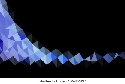 Dark BLUE vector blurry triangle template. Shining colored illustration in a Brand new style. Brand new design for your business.