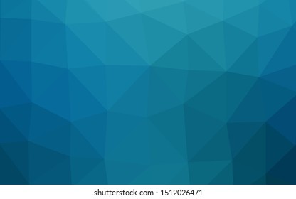 Dark BLUE vector blurry triangle pattern. A sample with polygonal shapes. Template for your brand book.